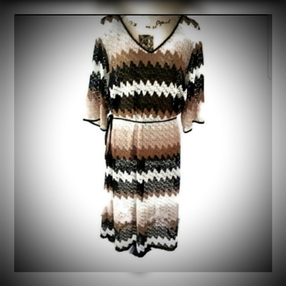 Womens crochet style dress sz 24 sheer pretty sexy boho casual dressy FIRM price